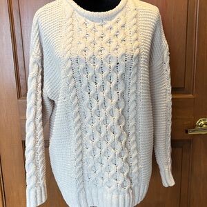 Jessica Simpson Soft Cable Sweater M Cream